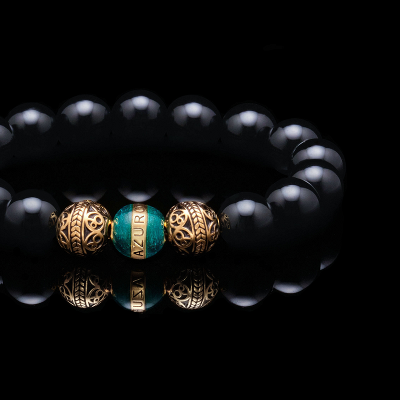 2x Feng Shui Black Obsidian Beads Bracelet Attract Wealth Good Luck Bangle  PIXIU | eBay